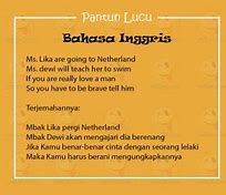 Pantun Kakek Sugiono Bahasa Inggris